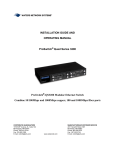 Waters Network Systems ProSwitch-Quad Series Installation guide