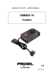 PROEL DIMMER 1K PLDM1K User`s manual