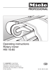 Miele HM 16-80 Operating instructions