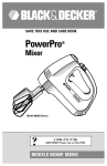 PowerPro® - Applica Use and Care Manuals