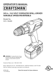 Craftsman 315.116400 Operator`s manual