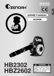 Zenoah HB2302 Owner`s manual