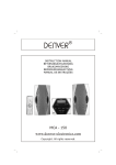 Denver MCA - 150 Instruction manual