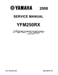 Yamaha RAPTOR 250 Service manual