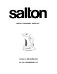 Salton SCK 35 Instruction manual