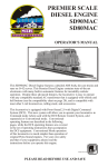 Rail King SD-90 MAC Operator`s manual
