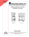 Wilbur Curtis Company GEM TS Service manual