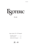 Esoteric P-02 s Owner`s manual