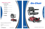Pride Mobility Go-Chair Owner`s manual