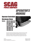 Scag Power Equipment STT-OCDC-52V Operator`s manual