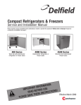 Delfield Enodis 4500 Series Installation manual