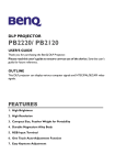 BenQ PB2220 - XGA DLP Projector User`s guide