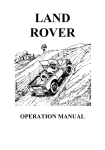 Rover 51 Operating instructions