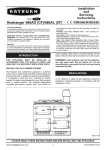 Rayburn Heatranger 480AG (CF) Specifications