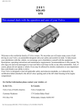 Volvo 2001 Operating instructions