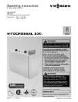 Viessmann Vitocrossal 200 CM2 Series Operating instructions