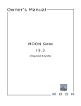 Simaudio MOON i5.3 Owner`s manual