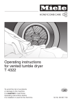 Miele T 4322 Operating instructions