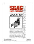 Scag Power Equipment SW-13KA Operator`s manual