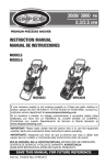 Simpson MSV3025 Instruction manual