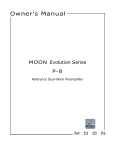 Simaudio MOON Evolution P-8 Owner`s manual