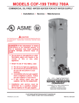 A.O. Smith COF-199 THRU 700A Specifications