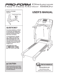 ProForm DTL52951 User`s manual