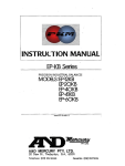 A&D EP-12KA Instruction manual