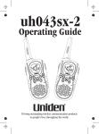 uh043sx-2 Manual - Uniden Australia