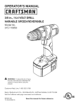 Craftsman 315.115650 Operator`s manual