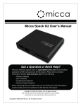 Micca Speck User`s manual