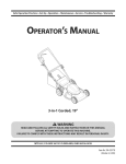 MTD Corded Product specifications