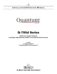 Runco QUANTUM Q-750D Specifications