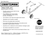 Craftsman 610.24600 Operating instructions