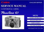 Canon C83-1004 - PowerShot G1 Digital Camera Service manual