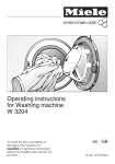 Miele W 3724 Platinum Operating instructions