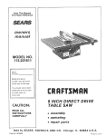 Craftsman 113.221611 Owner`s manual