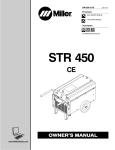 Miller Electric STR 450 Owner`s manual