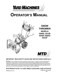 MTD E600E Operator`s manual