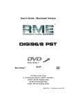 RME Audio DIGI96/8 PST User`s guide