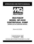 MULTIQUIP QP303H Specifications