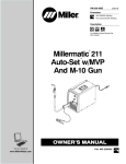 Miller Electric Millermatic M-10 Gun Owner`s manual