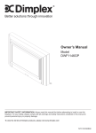 Dimplex DWF1146GP Owner`s manual