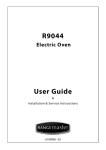Rangemaster R9044 User guide