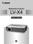 Canon LV-X4 Owner`s manual