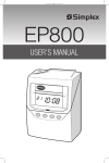 Simplex EP800 User`s manual