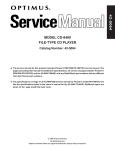 Radio Shack CD-8400 Service manual