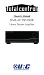 Universal Remote Control DMS-AV TSP2000E Owner`s manual