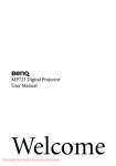 BenQ MP723 - XGA DLP Projector User manual