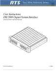 RTS DSI 2008 Specifications